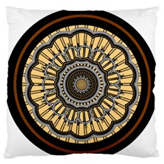 Mandala Pattern Round Ethnic Standard Flano Cushion Case (one Side) by Pakrebo