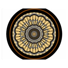 Mandala Pattern Round Ethnic Double Sided Flano Blanket (medium)  by Pakrebo