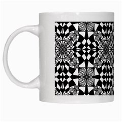 Fabric Design Pattern Color White Mugs by Pakrebo