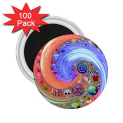 Swirl Vortex Emoji Cyclone Motion 2 25  Magnets (100 Pack)  by Pakrebo