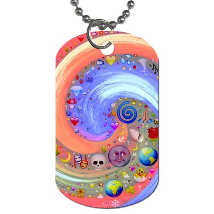 Swirl Vortex Emoji Cyclone Motion Dog Tag (One Side)