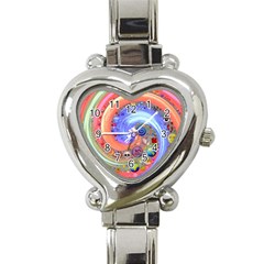 Swirl Vortex Emoji Cyclone Motion Heart Italian Charm Watch by Pakrebo