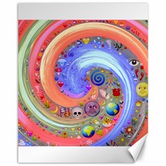 Swirl Vortex Emoji Cyclone Motion Canvas 11  X 14  by Pakrebo