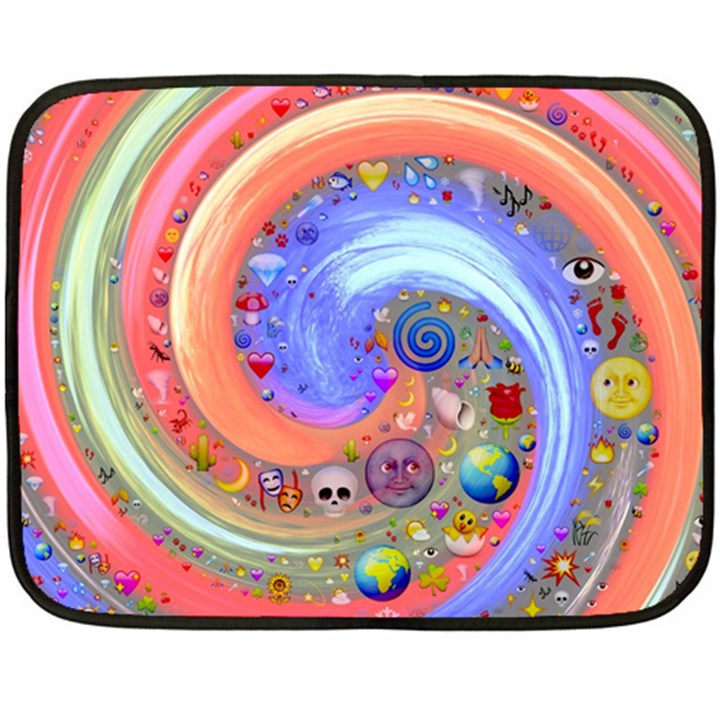 Swirl Vortex Emoji Cyclone Motion Double Sided Fleece Blanket (Mini) 