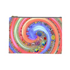 Swirl Vortex Emoji Cyclone Motion Cosmetic Bag (large) by Pakrebo