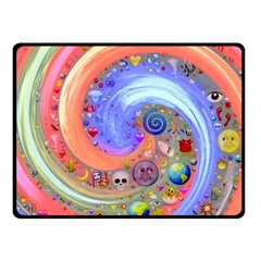 Swirl Vortex Emoji Cyclone Motion Fleece Blanket (small) by Pakrebo