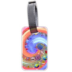 Swirl Vortex Emoji Cyclone Motion Luggage Tags (two Sides) by Pakrebo