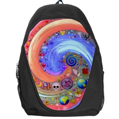 Swirl Vortex Emoji Cyclone Motion Backpack Bag by Pakrebo