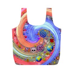 Swirl Vortex Emoji Cyclone Motion Full Print Recycle Bag (m) by Pakrebo