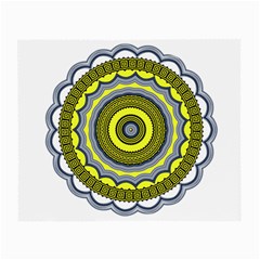 Mandala Pattern Round Ethnic Small Glasses Cloth (2-side) by Pakrebo