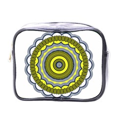 Mandala Pattern Round Ethnic Mini Toiletries Bag (one Side) by Pakrebo