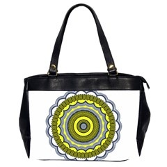 Mandala Pattern Round Ethnic Oversize Office Handbag (2 Sides) by Pakrebo