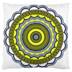 Mandala Pattern Round Ethnic Standard Flano Cushion Case (one Side) by Pakrebo