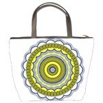 Mandala Pattern Round Ethnic Bucket Bag Back