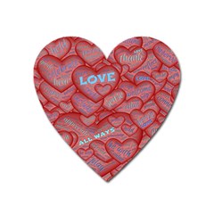 Love Hearts Valentine Red Symbol Heart Magnet by Pakrebo