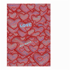 Love Hearts Valentine Red Symbol Small Garden Flag (two Sides) by Pakrebo