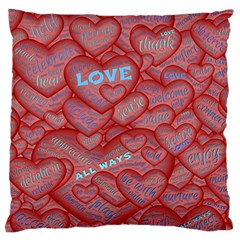 Love Hearts Valentine Red Symbol Standard Flano Cushion Case (two Sides) by Pakrebo