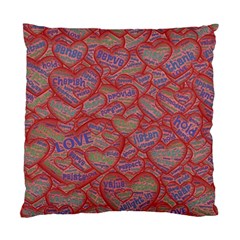 Love Hearts Valentines Connection Standard Cushion Case (two Sides) by Pakrebo