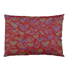 Love Hearts Valentines Connection Pillow Case by Pakrebo