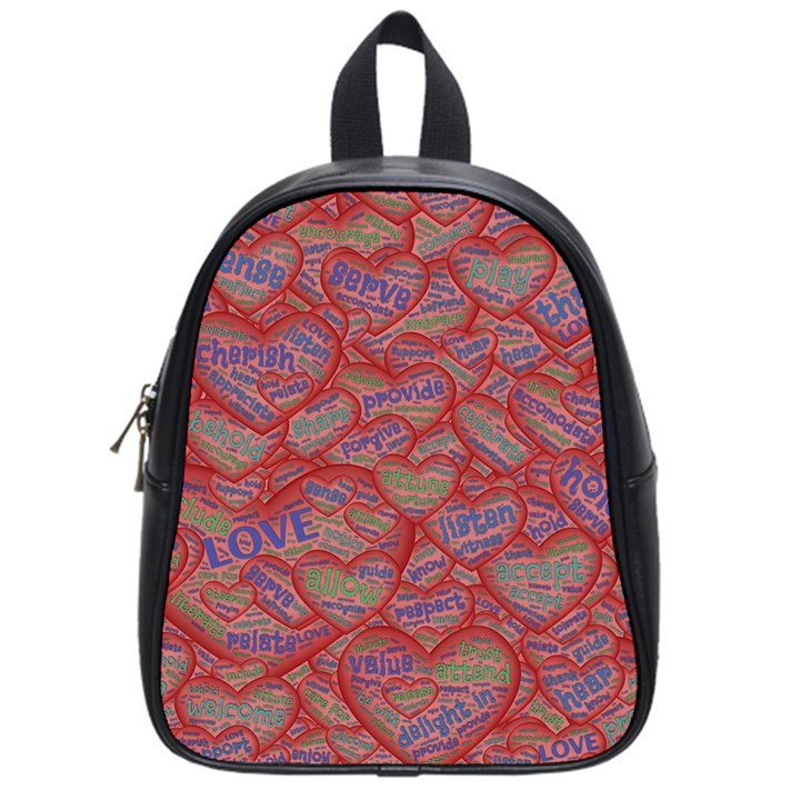 Love Hearts Valentines Connection School Bag (Small)