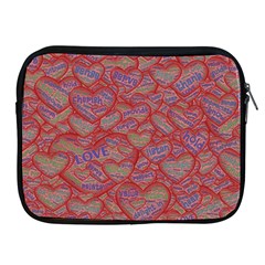 Love Hearts Valentines Connection Apple Ipad 2/3/4 Zipper Cases by Pakrebo