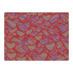 Love Hearts Valentines Connection Double Sided Flano Blanket (mini) 