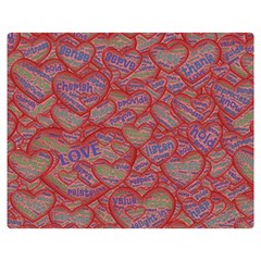 Love Hearts Valentines Connection Double Sided Flano Blanket (medium)  by Pakrebo