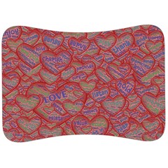 Love Hearts Valentines Connection Velour Seat Head Rest Cushion