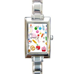 Summer Fair Food Goldfish Rectangle Italian Charm Watch