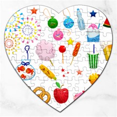 Summer Fair Food Goldfish Jigsaw Puzzle (heart) by Pakrebo