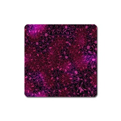 Retro Flower Pattern Design Batik Square Magnet