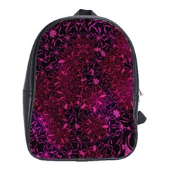 Retro Flower Pattern Design Batik School Bag (xl) by Pakrebo