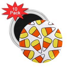 Candy Corn Halloween Candy Candies 2 25  Magnets (10 Pack)  by Pakrebo