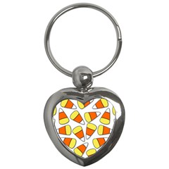 Candy Corn Halloween Candy Candies Key Chains (heart)  by Pakrebo