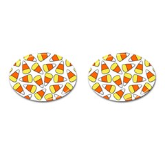 Candy Corn Halloween Candy Candies Cufflinks (oval) by Pakrebo