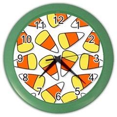 Candy Corn Halloween Candy Candies Color Wall Clock by Pakrebo