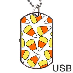 Candy Corn Halloween Candy Candies Dog Tag Usb Flash (one Side) by Pakrebo