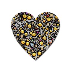 Mental Emojis Emoticons Icons Heart Magnet by Pakrebo