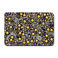 Mental Emojis Emoticons Icons Small Doormat  by Pakrebo