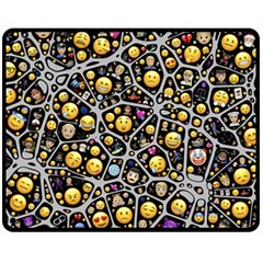 Mental Emojis Emoticons Icons Fleece Blanket (medium)  by Pakrebo