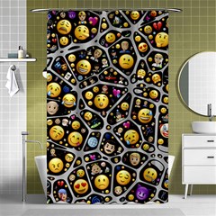 Mental Emojis Emoticons Icons Shower Curtain 48  X 72  (small)  by Pakrebo