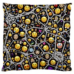 Mental Emojis Emoticons Icons Large Cushion Case (one Side) by Pakrebo