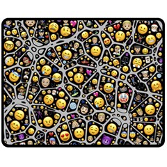 Mental Emojis Emoticons Icons Double Sided Fleece Blanket (medium)  by Pakrebo