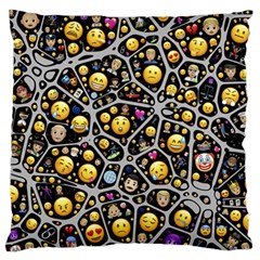 Mental Emojis Emoticons Icons Large Flano Cushion Case (two Sides) by Pakrebo