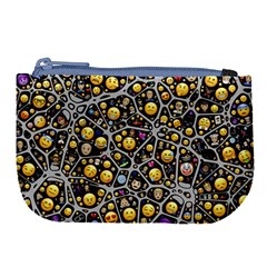 Mental Emojis Emoticons Icons Large Coin Purse by Pakrebo