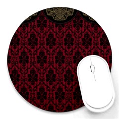 Scrapbook Background Curtain Swag Round Mousepads by Pakrebo