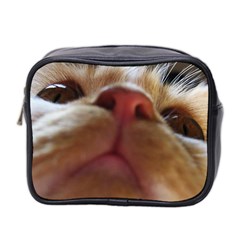 Funny Cute Cat Macro Eyes Mini Toiletries Bag (two Sides) by LoolyElzayat