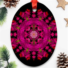 The Star Above Everything Shining Clear And Bright Oval Ornament (two Sides) by pepitasart