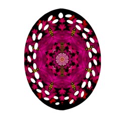 The Star Above Everything Shining Clear And Bright Oval Filigree Ornament (two Sides) by pepitasart