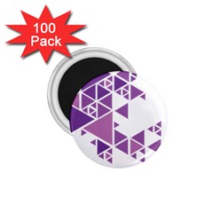 Art Purple Triangle 1 75  Magnets (100 Pack) 